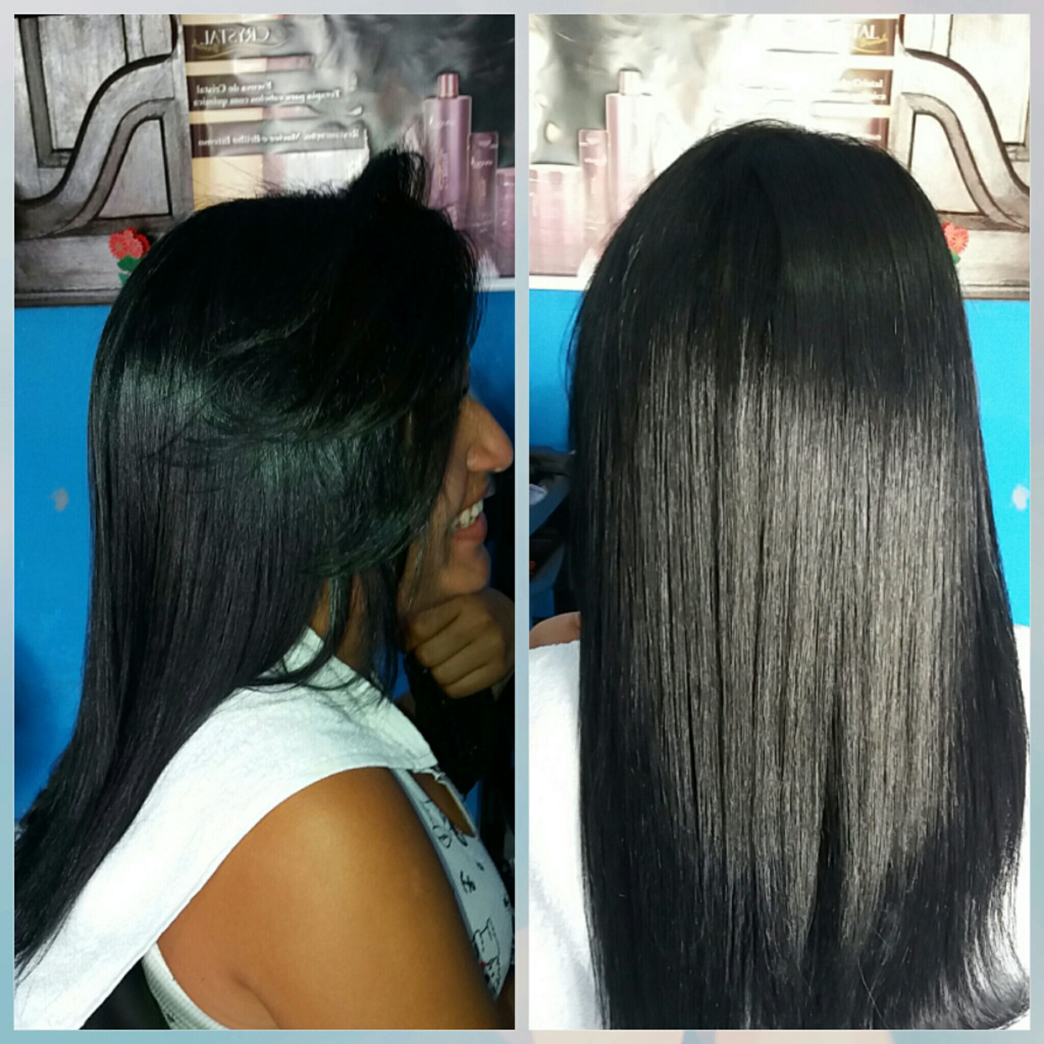 Banho de brilho. Preto impecável... cabelo cabeleireiro(a)