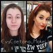 Antes e Depois! Correção de pele e maquiagem pin up! Adoro!