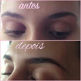 Esse é o antes e o depois de um design que preservou os pelos, retirando os excessos e finalizando com henna para uma aparência marcada e natura estética designer de sobrancelhas