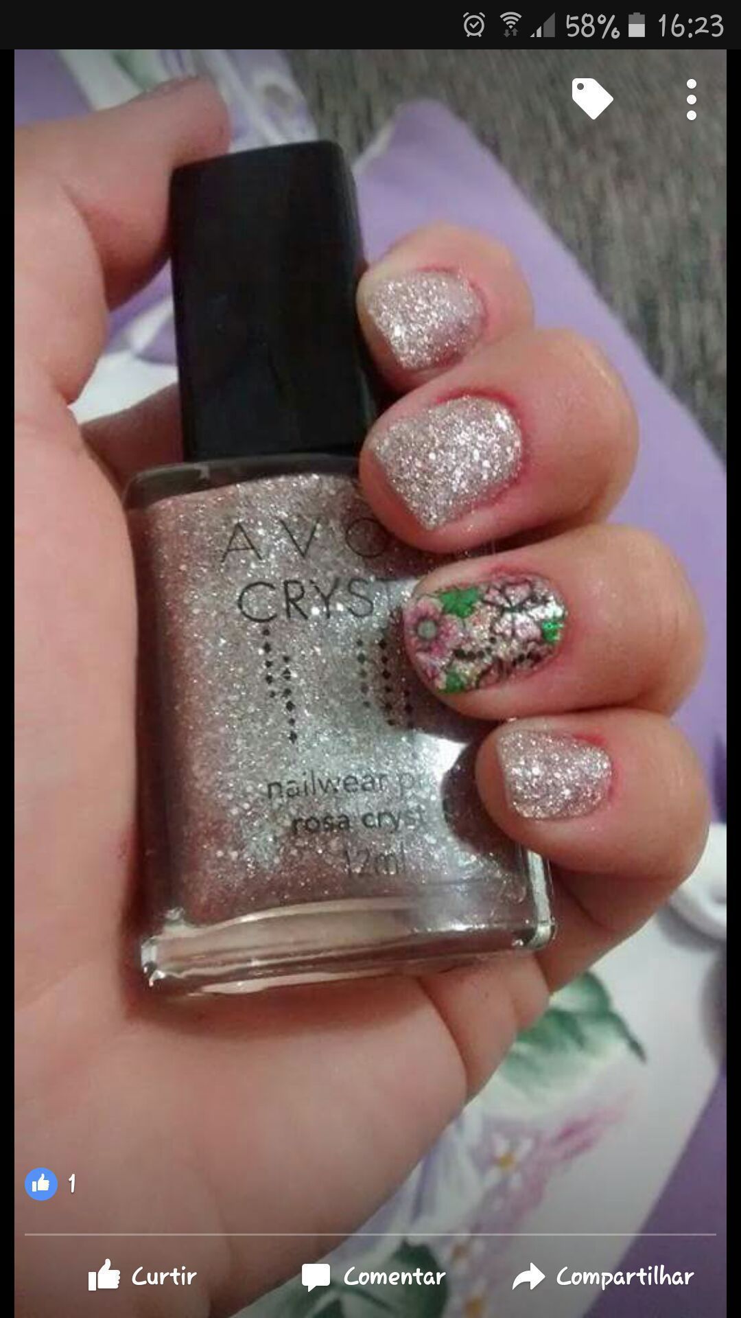 Usei o novo esmalte do avon 💅😍 unha cabeleireiro(a) cabeleireiro(a)
