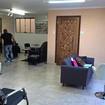 espaço de espera e cabelo