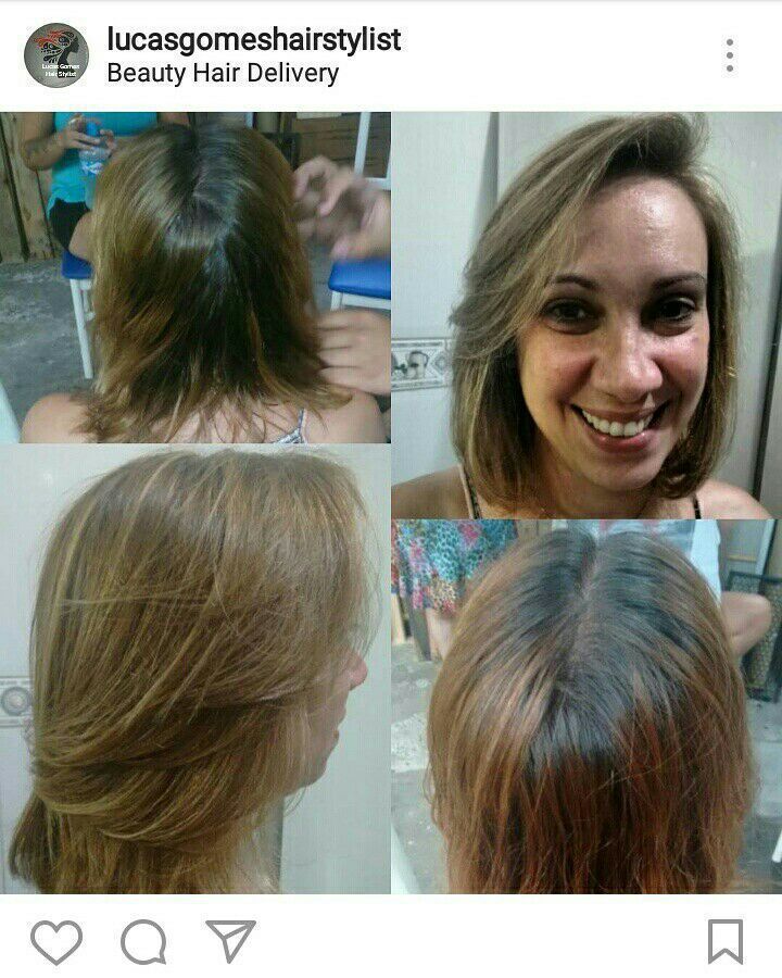 Luzes invertida para esconder a cor amarelada que estava incomodando a cliente. Junto com luzes para clarear e deixar efeito natural. cabelo cabeleireiro(a)