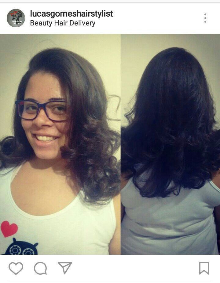 Corte com Escova modelada cabelo cabeleireiro(a)