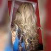 Mechas com escova com cachos