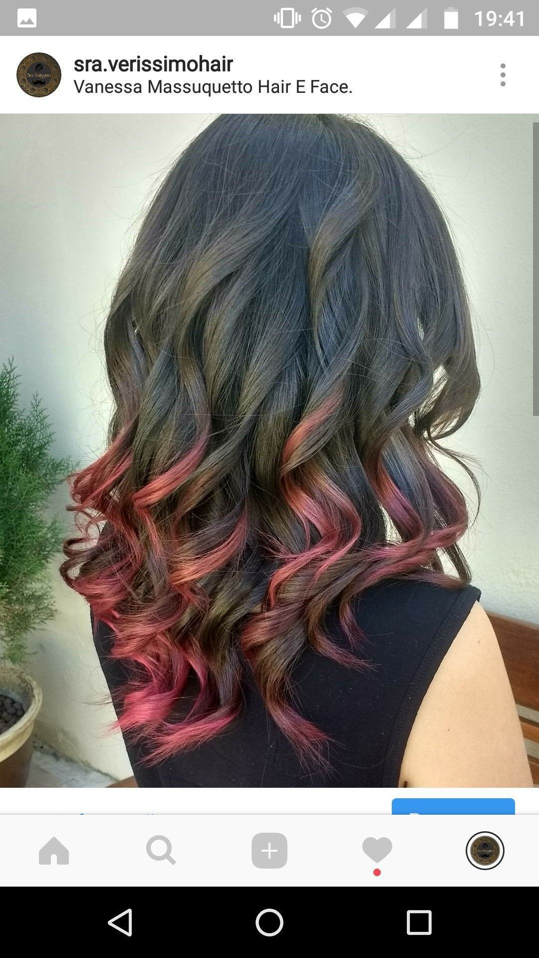 Ombre hair pink cabelo cabeleireiro(a) barbeiro(a) designer de sobrancelhas