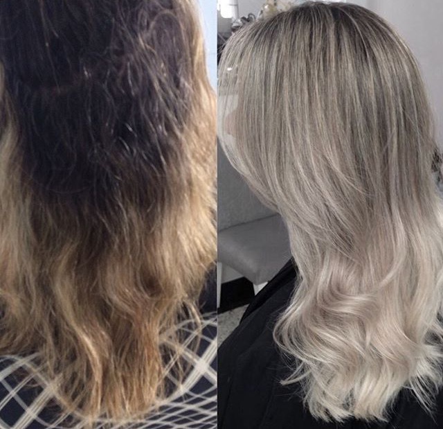 Antes e depois da correção de cor por Alain Jaddah  cabelo cabeleireiro(a)