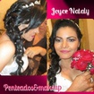 #Noiva romântica com #penteadolateral #trançado e #maquiagem #Pelemadura #roseandbrown delicada