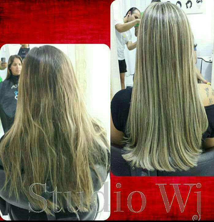 #Luzes #Platinado #Hidratação #E #Escova cabelo cabeleireiro(a) designer de sobrancelhas auxiliar cabeleireiro(a)