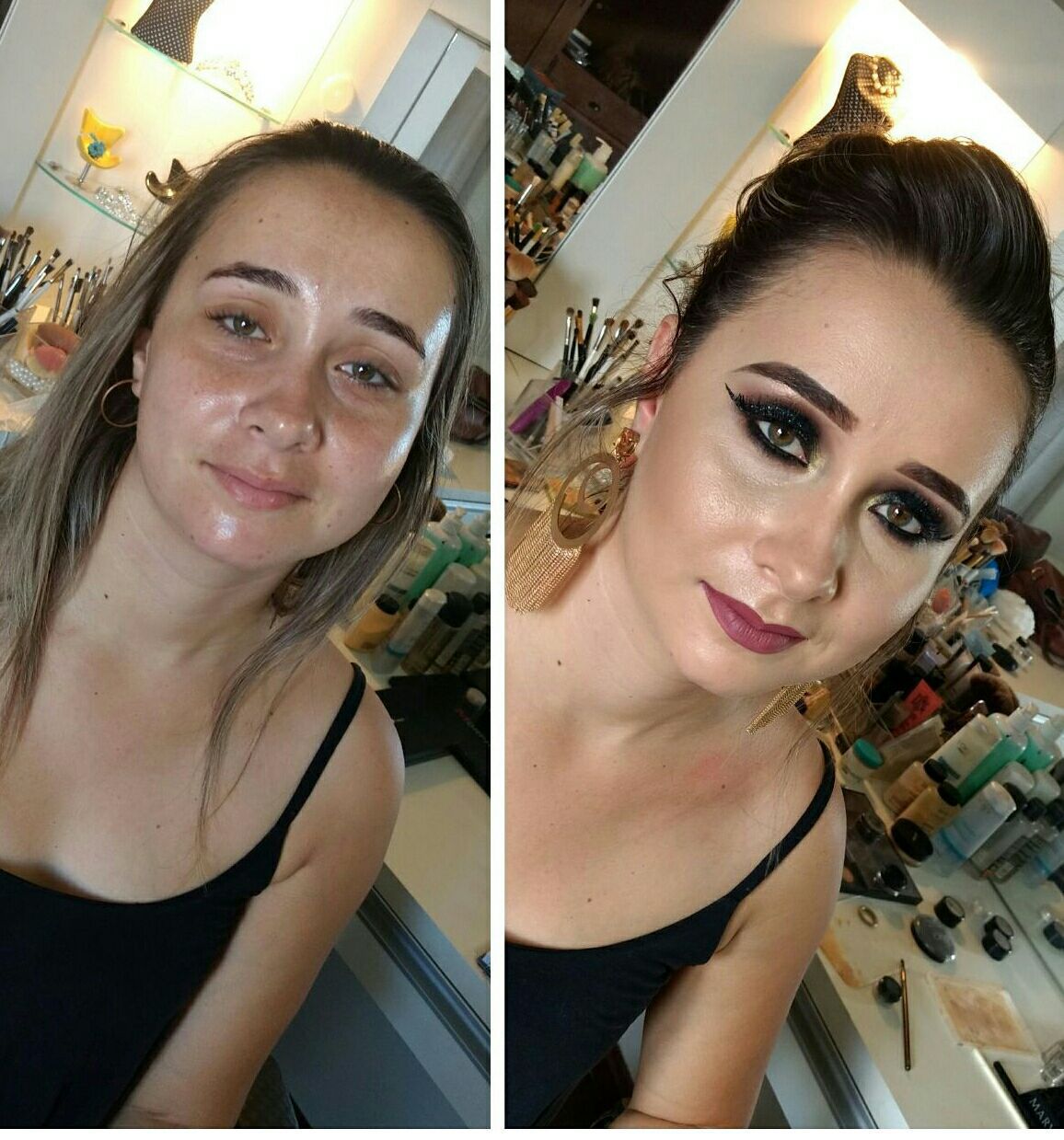 Make olho dramático maquiagem cabeleireiro(a)