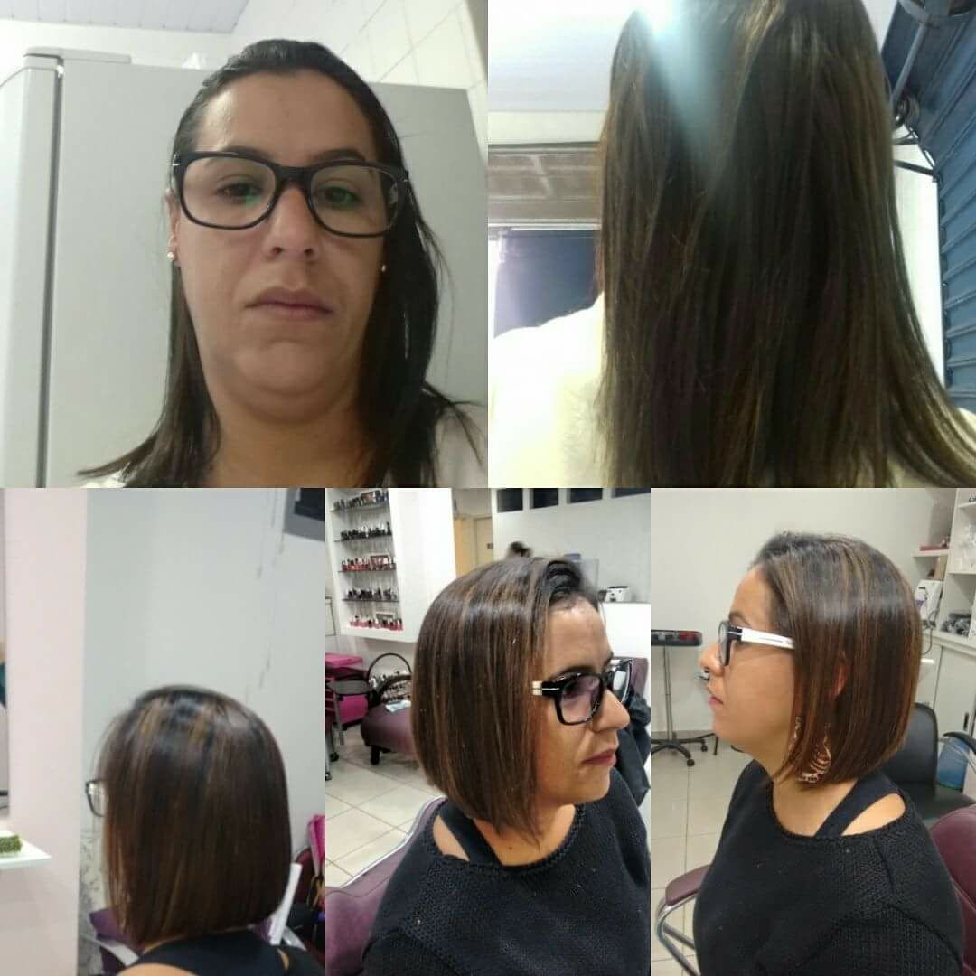 Morena iluminada e corte cabelo cabeleireiro(a) maquiador(a) stylist / visagista barbeiro(a)