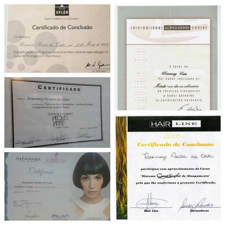 Certificados Curso  cabelo cabeleireiro(a) maquiador(a)