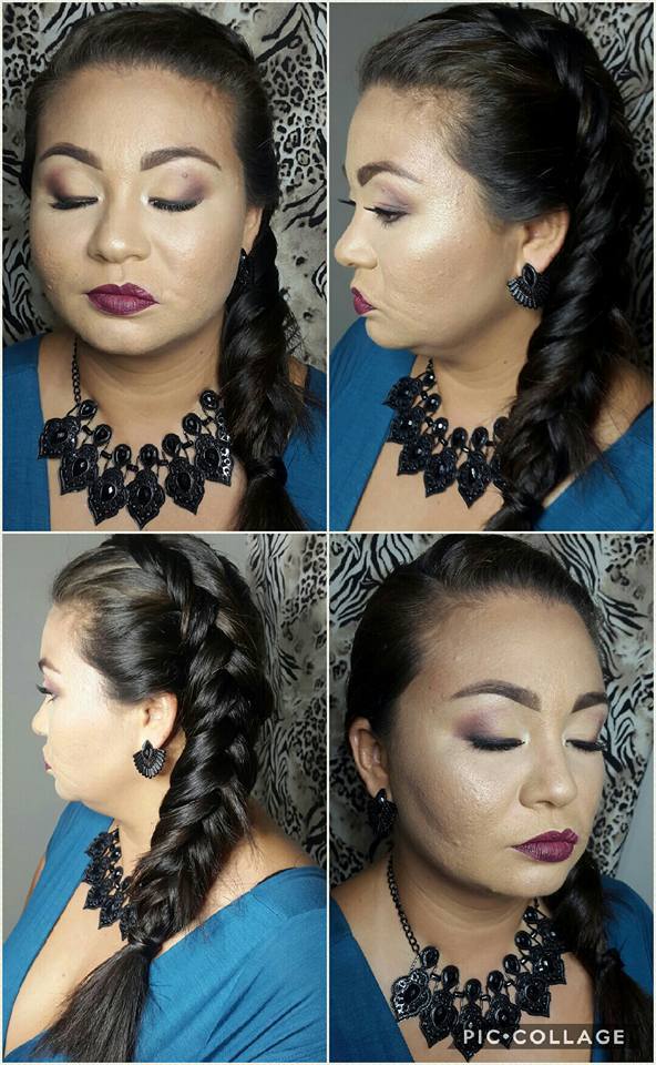 Maquiagem social e penteado lateral com trança maquiagem maquiador(a) designer de sobrancelhas micropigmentador(a)