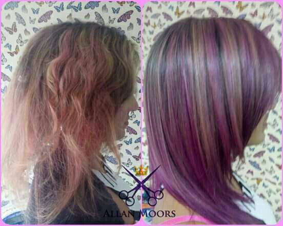 Mechas coloridas cabelo stylist / visagista
