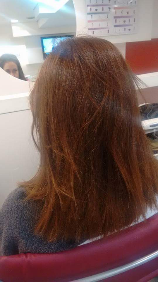 Antes correção de cor cabelo cabeleireiro(a) maquiador(a)