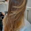 Corte com iluminação pontas ombre hair