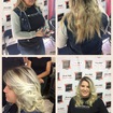 Cabelo realizado com técnica slides e costuras 