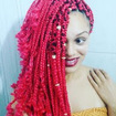 Box Braids Pink com pontas cacheadas. 

#braidspink #braidsrosa #boxbraids #braidscolors #afrohair #hair #afro #curlyhair 