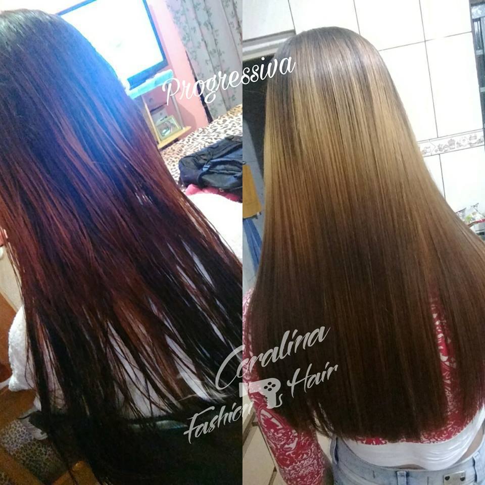 Progressiva, antes e Depois  cabelo auxiliar cabeleireiro(a) cabeleireiro(a)