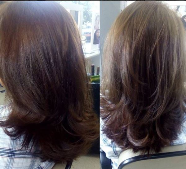 Realizado coloração cobertura de branco 7.3 + 7.0 com 10 grama de 6.0 e finalizado com escova modelada.  auxiliar cabeleireiro(a) designer de sobrancelhas