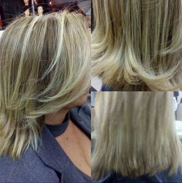 Luzes  realizadas no papel e matizada.  cabelo auxiliar cabeleireiro(a) designer de sobrancelhas