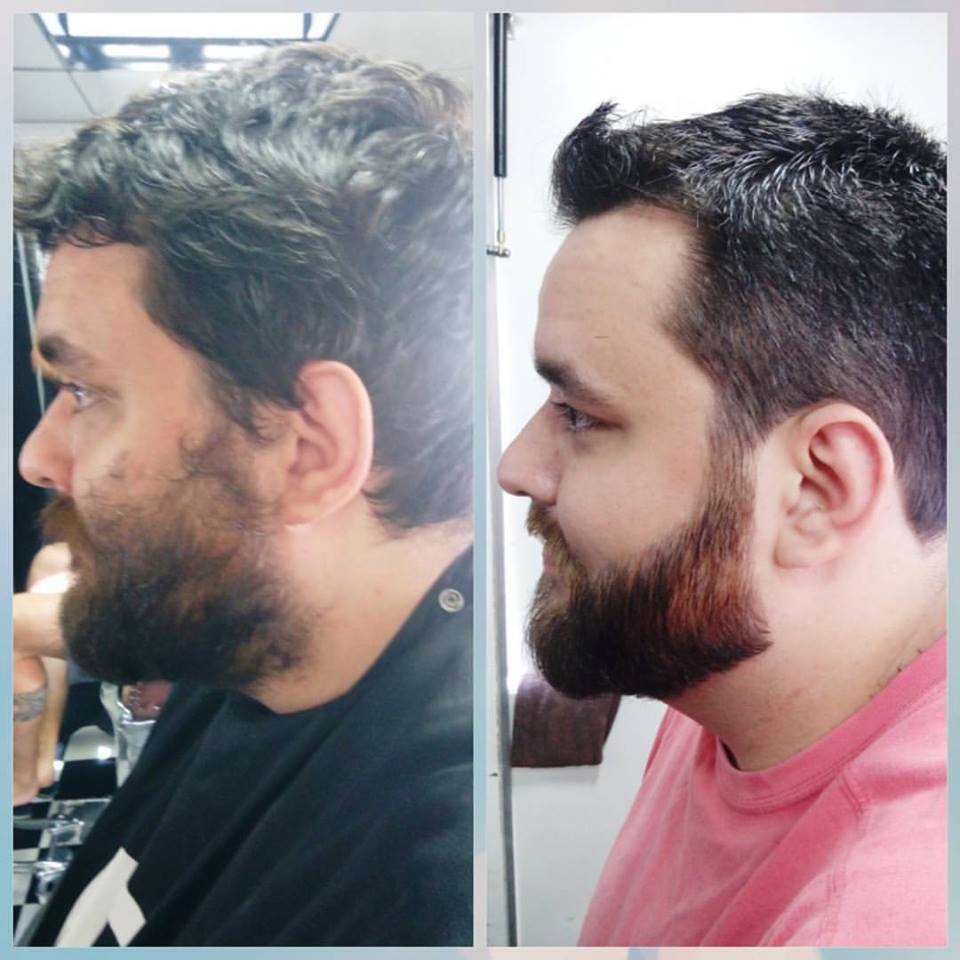 Antes e depois, barba e cabelo outros barbeiro(a) cabeleireiro(a) estudante (visagista)