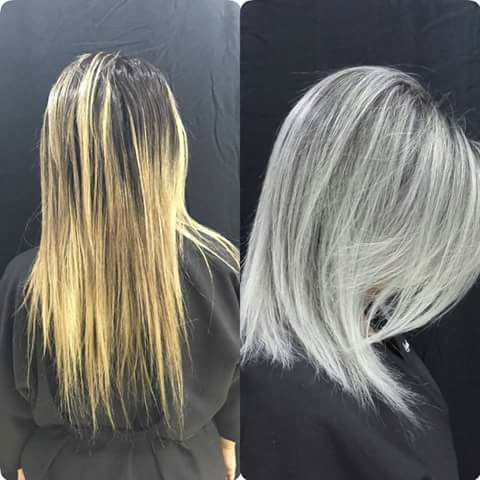 Nesse cabelo foi realizado, correção de cor, retoque de raiz e corte. #HairBlond  cabelo cabeleireiro(a) auxiliar cabeleireiro(a)