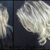 Cabelo aparentemente danificado porém resistente a um loiro perolado. Correção de cor e retoque de raiz. #HairBlond