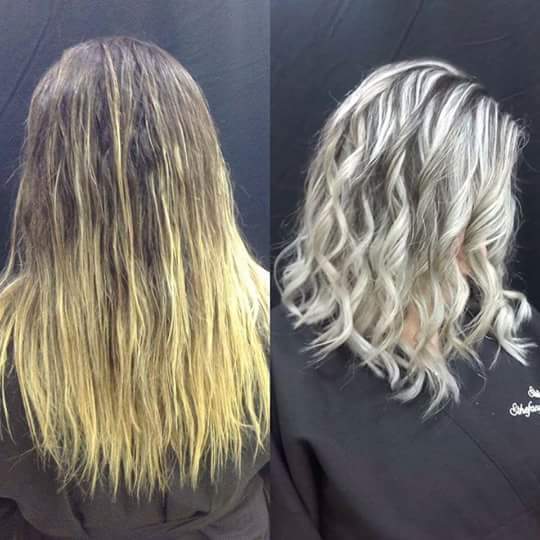 Correção de cor, retoque de raiz e corte. #HairBlond cabelo cabeleireiro(a) auxiliar cabeleireiro(a)