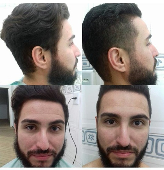 Barba e corte de cabelo cabelo barbeiro(a) designer de sobrancelhas