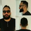 Corte fade e barba lenhador.