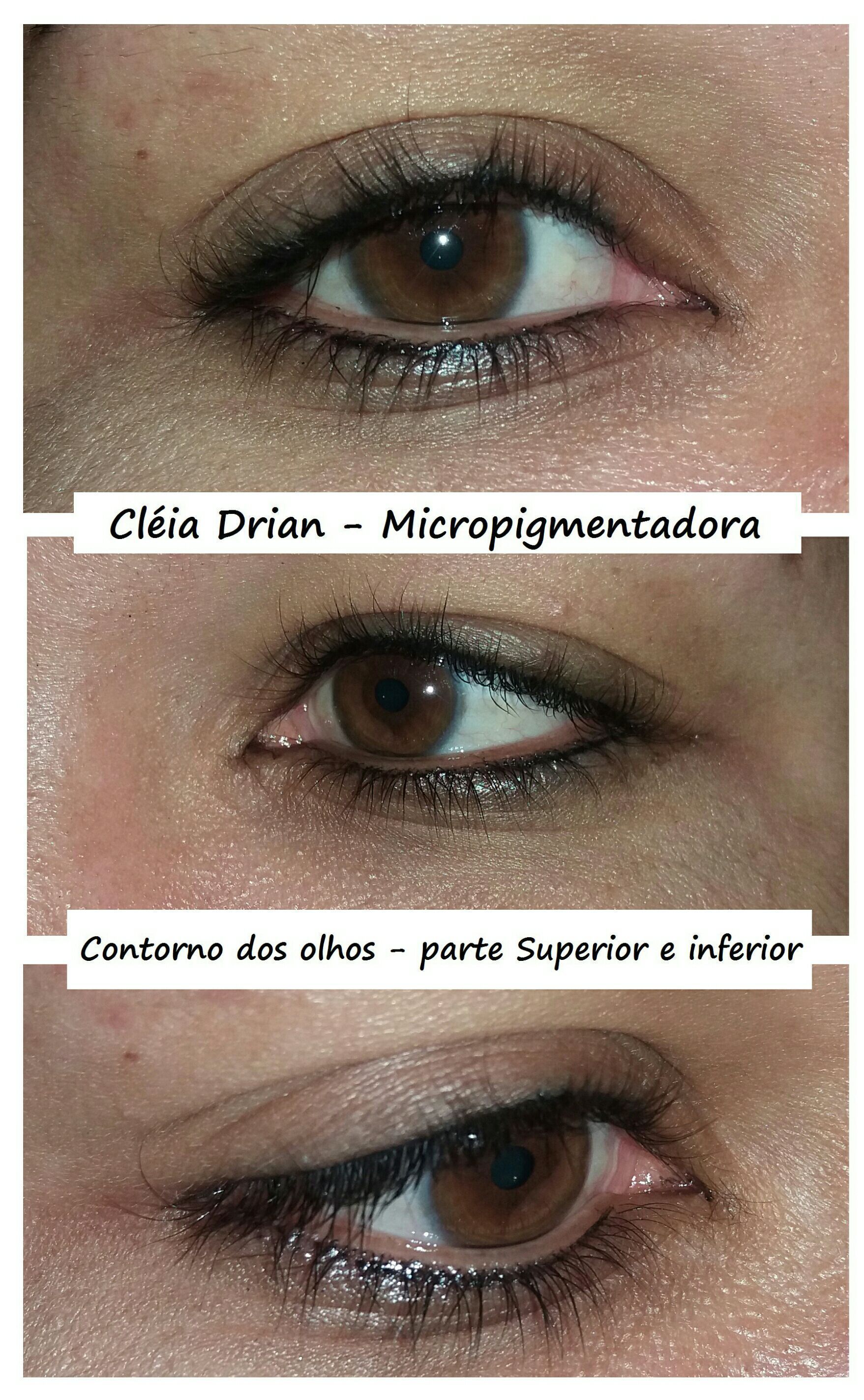 Micropigmentação do contorno dos olhos parte inferior e superior. 
Foram utilizados pigmentos da Iron Works preto e castanho intermediário. estética micropigmentador(a) designer de sobrancelhas
