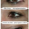 Micropigmentação do contorno dos olhos parte inferior e superior. 
Foram utilizados pigmentos da Iron Works preto e castanho intermediário.