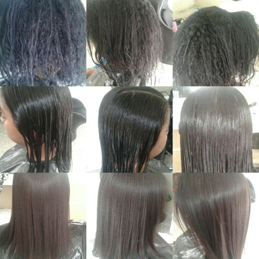 Progressiva antes e depois cabelo cabeleireiro(a)