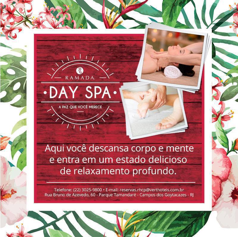 O Ramada Relax é o espaço destinado ao relaxamento anexo ao hotel Ramada em Campos dos Goytacazes.  Com conforto e uma bela vista da cidade, você pode desfrutar de opções de massagens e mini day spa  elaboradas exclusivamente para os nossos clientes.   Ligue e agende um horário (22) 997152909 outros outros empresário(a) aromaterapeuta