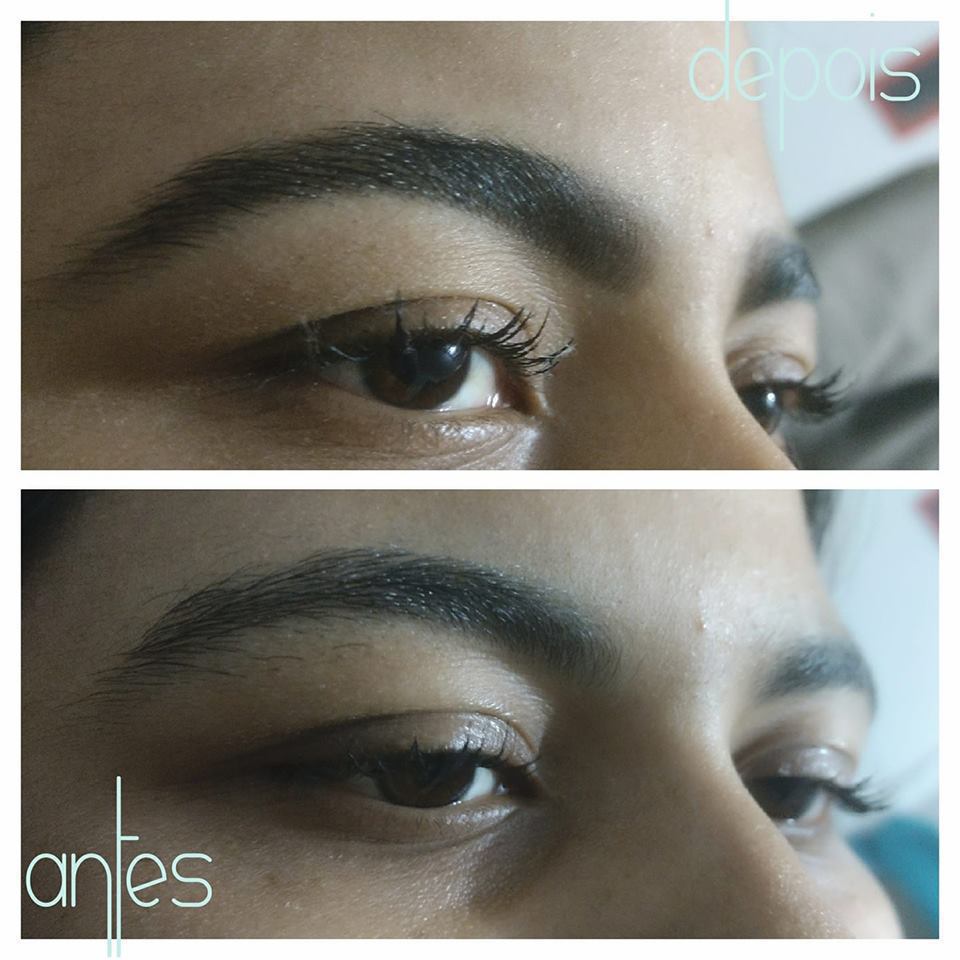 Designer de sobrancelha com aplicação de Henna. estética micropigmentador(a) designer de sobrancelhas