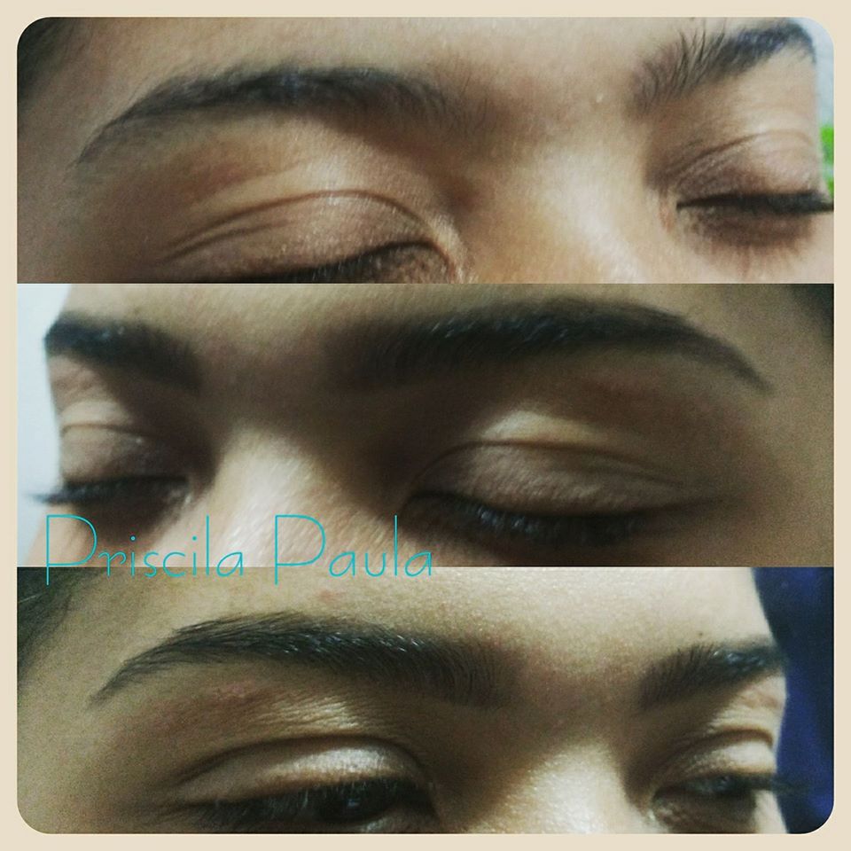 Designer de sobrancelha com aplicação de Henna. estética micropigmentador(a) designer de sobrancelhas