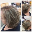 Retocado a raiz e mechas com técnica slides e costuras normais 