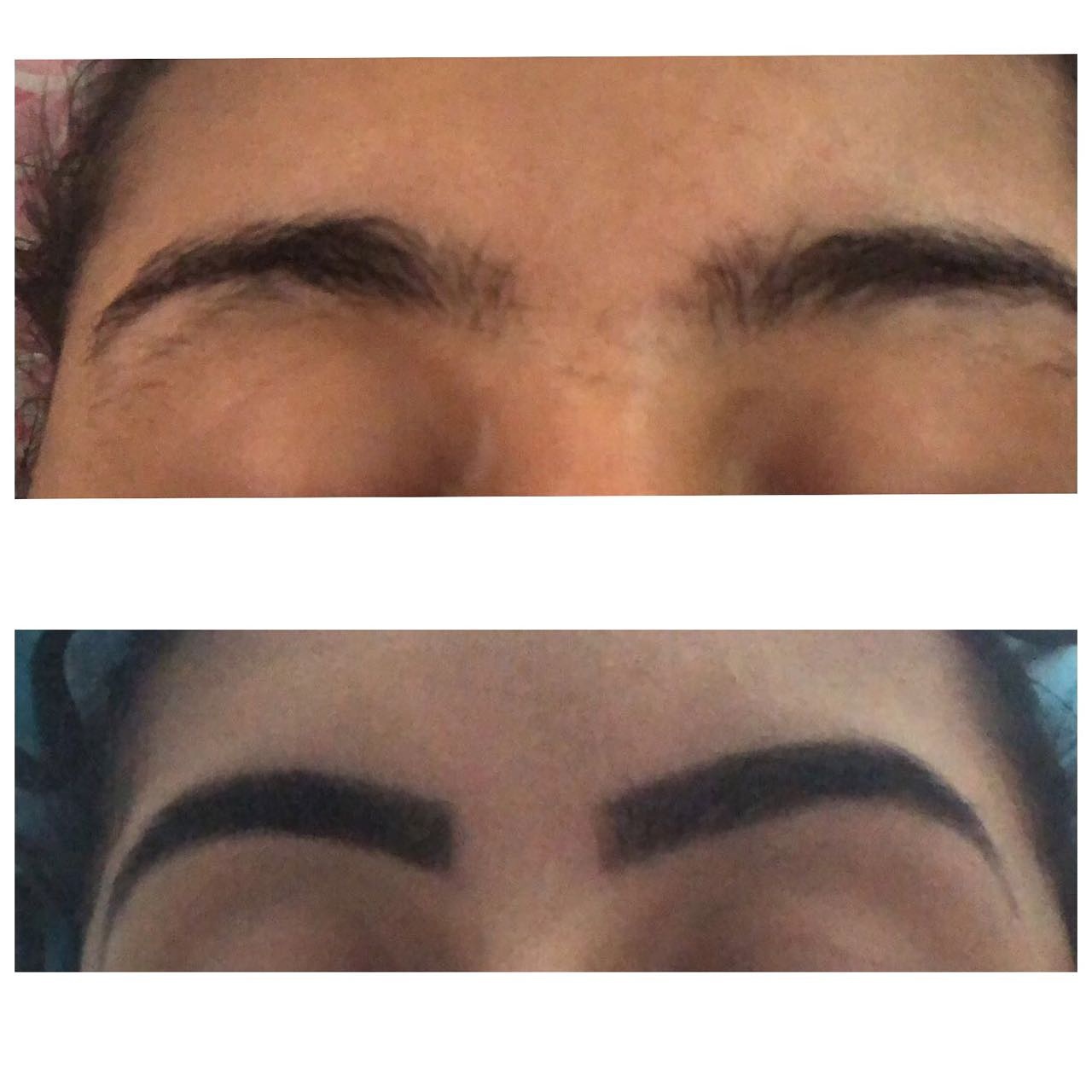 Antes e depois de um designer com henna estética designer de sobrancelhas depilador(a) recepcionista manicure e pedicure outros