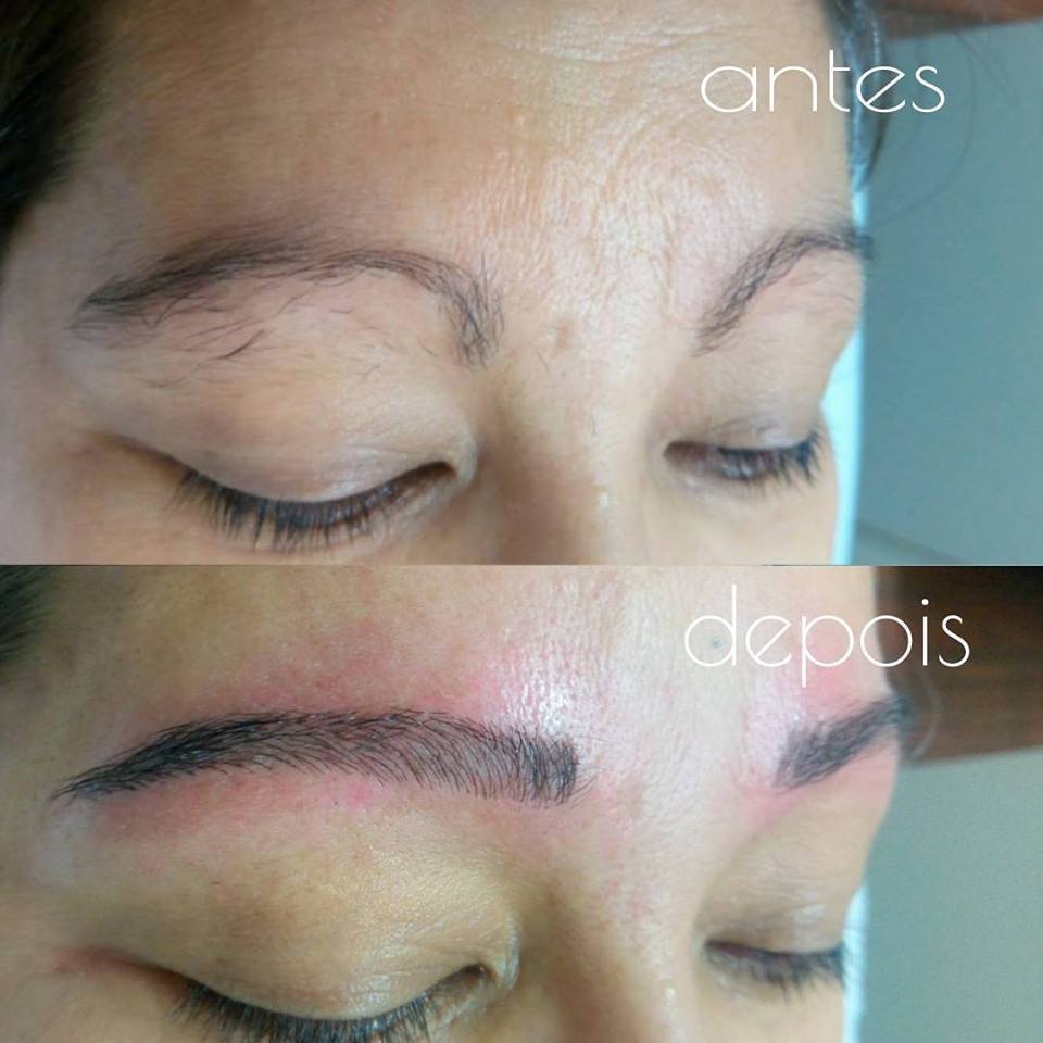 Microblading Tebori realizado para cobrir falhas e dar um novo desenho as sobrancelhas, #microblading #tebori #estética estética esteticista