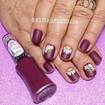 Esmaltação mais adesivo artesanal confeccionado por mim.