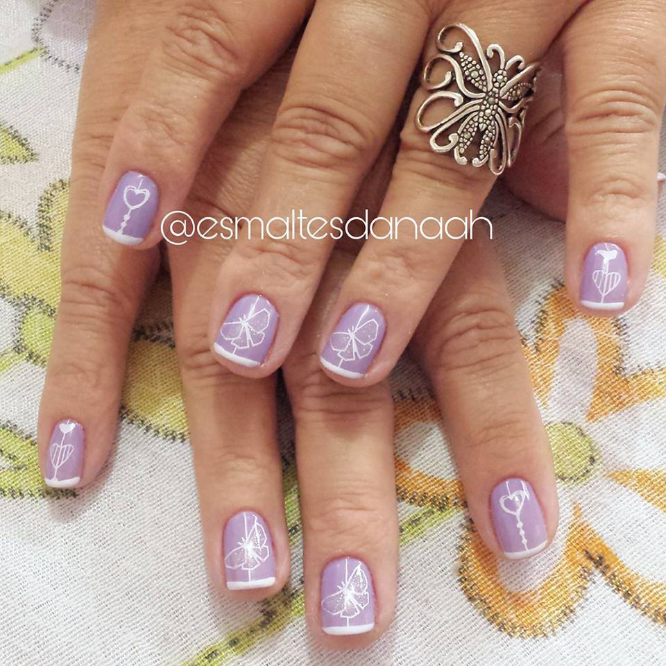 Decoração carimbada #UnhasCarimbadas unha manicure e pedicure