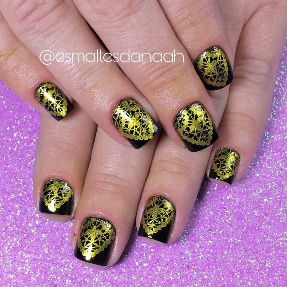 Decoração carimbada #UnhasCarimbadas unha manicure e pedicure