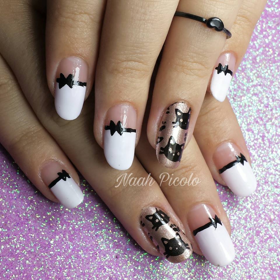 Unhas decoradas + carimbada #UnhasCarimbadas #UnhasDecoradas unha manicure e pedicure