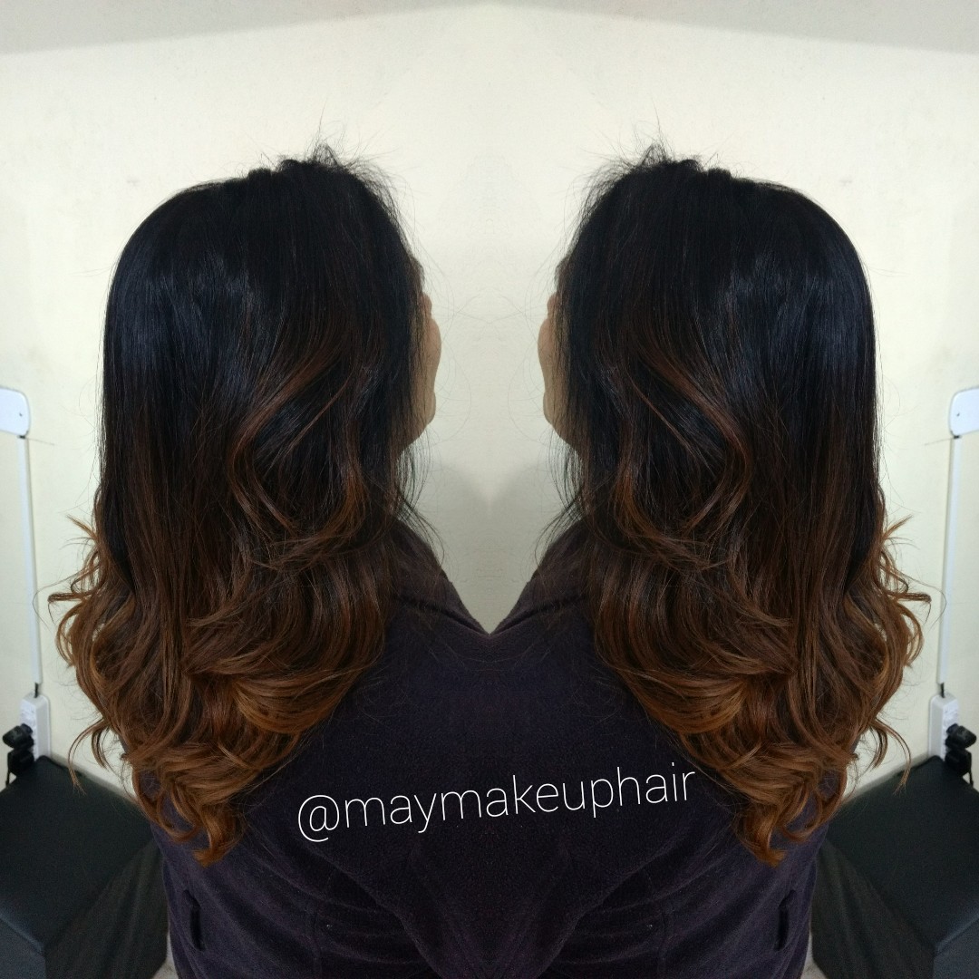 Ombré Hair em tons acobreados 🍂🔥
 cabelo cabeleireiro(a) maquiador(a) designer de sobrancelhas