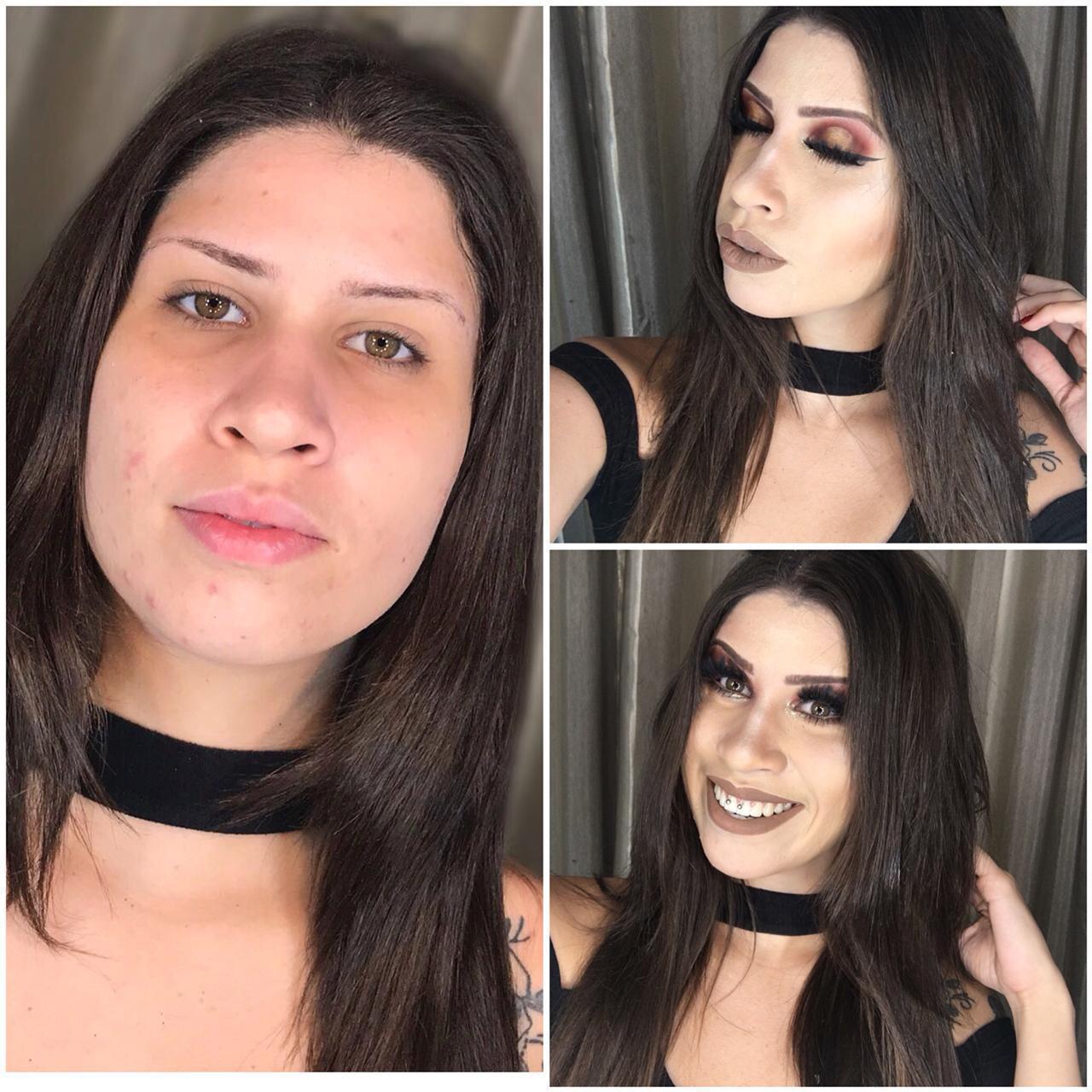 antes e depois que você respeita maquiagem maquiador(a)
