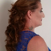Penteado cabelo médio.
