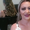 Penteado cabelo médio.
