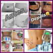 Criolipólise - Antes e depois 
Congelamento de gordura localizada.
