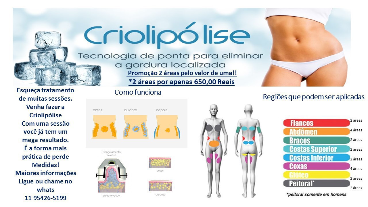 Promoção 2 áreas por 650,00 
parcelamos o valor em até 3X sem juros.
End. R. Euríco Sodré, 66 - Vila Medeiros, São Paulo - SP    estética esteticista