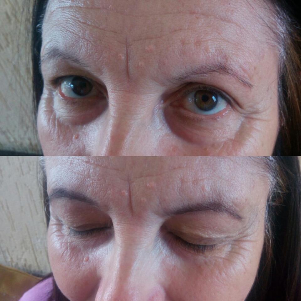 Limpeza + aplicação de henna nas sobrancelhas. estética esteticista